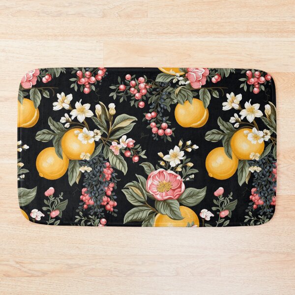 Item preview, floral pattern of oranges with berries and flowers designed and sold by Astralshop247.
