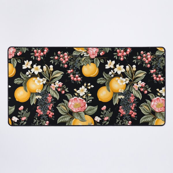 Item preview, floral pattern of oranges with berries and flowers designed and sold by Astralshop247.