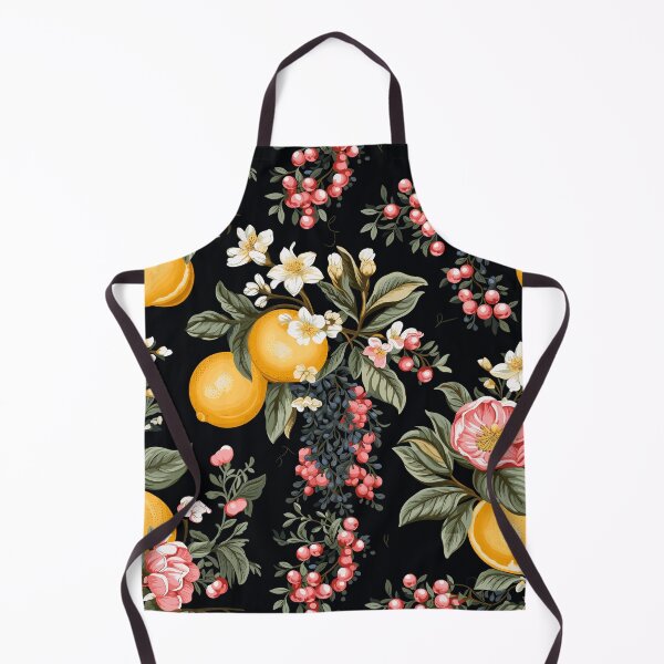 Item preview, floral pattern of oranges with berries and flowers designed and sold by Astralshop247.