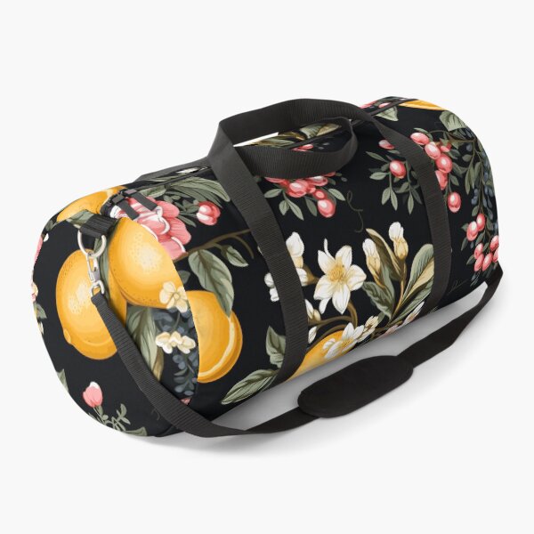 Item preview, floral pattern of oranges with berries and flowers designed and sold by Astralshop247.