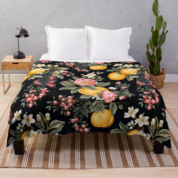 Item preview, floral pattern of oranges with berries and flowers designed and sold by Astralshop247.