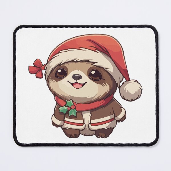 Item preview, Sloth Christmas Mistletoe Santa Hat designed and sold by zamperoni.