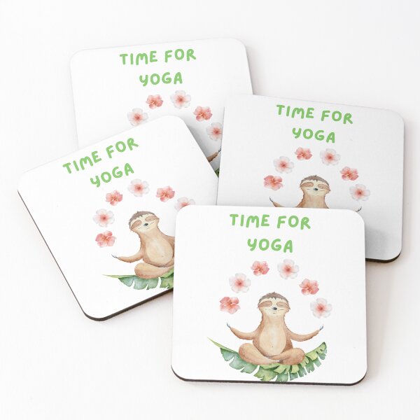 Item preview, Sloth  time for yoga designed and sold by Spikeynator.