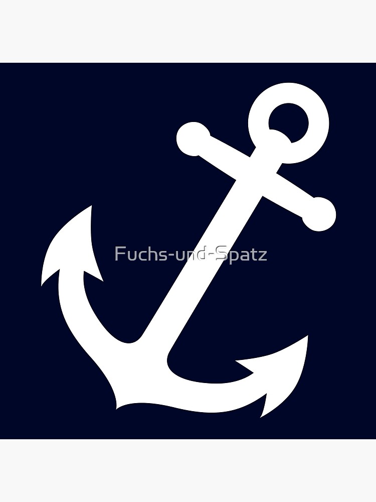 Simple White vector anchor Art Board Print for Sale by Fuchs-und