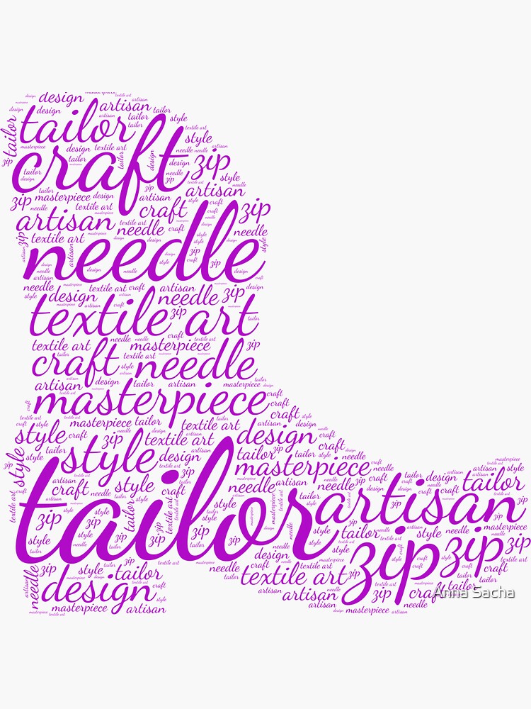 Thumbnail 3 of 3, Sticker, tailor art needle work quotes designed and sold by AnnaSacha.