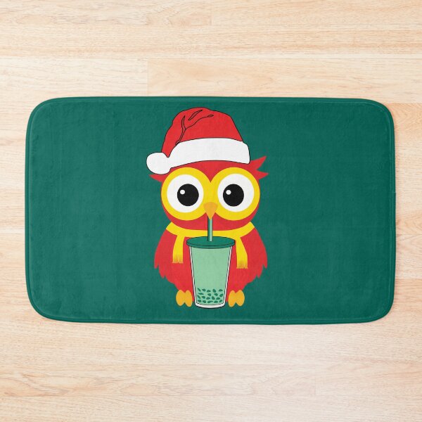 Item preview, Bubble tea drinking cute Red owl designed and sold by UniqueDesignHub.