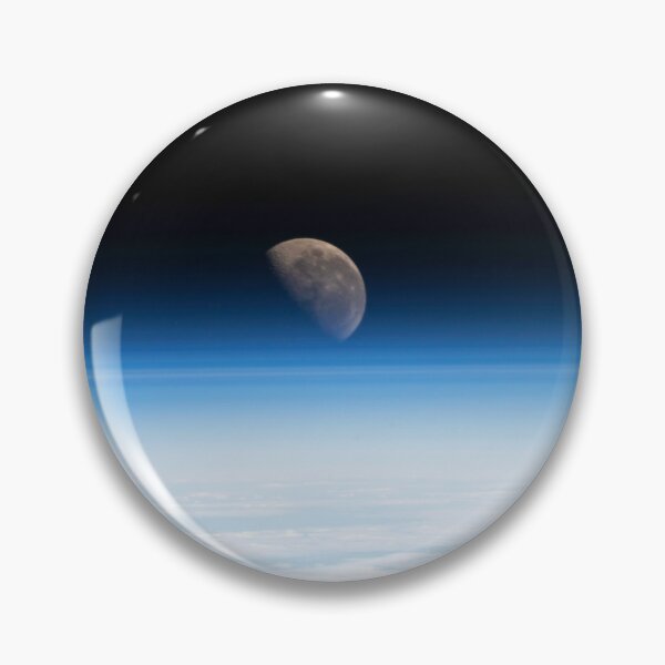 Item preview, STK205032S-The waning-gibbous moon shines through Earth's atmosphere.  designed and sold by StocktrekImages.