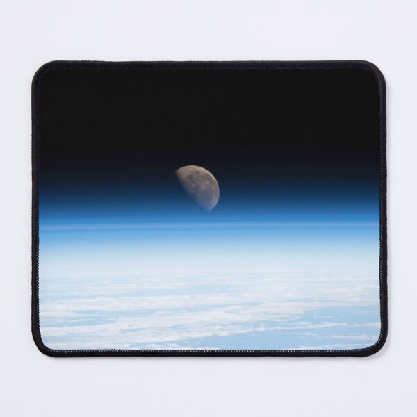 Item preview, STK205032S-The waning-gibbous moon shines through Earth's atmosphere. designed and sold by StocktrekImages.