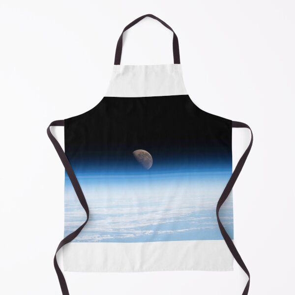 Item preview, STK205032S-The waning-gibbous moon shines through Earth's atmosphere. designed and sold by StocktrekImages.