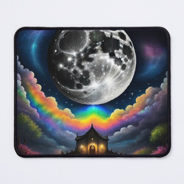Item preview, Rainbow full moon castle designed and sold by synesthesia4u.