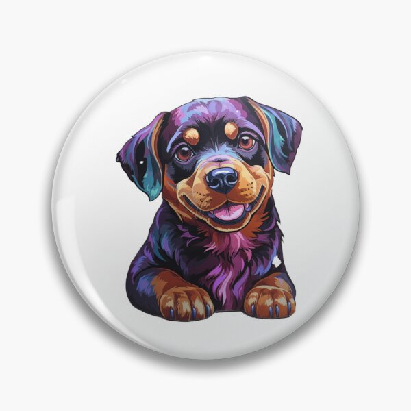 Item preview, Happy Rotweiler Puppy Sticker Acrylic Style designed and sold by aimber.