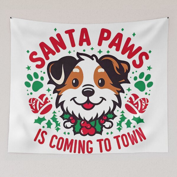 Item preview, Santa Paws is coming to town.Cute Festive Christmas dog design designed and sold by SideKickCreates.
