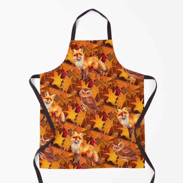 Item preview, Autumn Woodland Leaves Foxes and Owls designed and sold by Gear Camel.