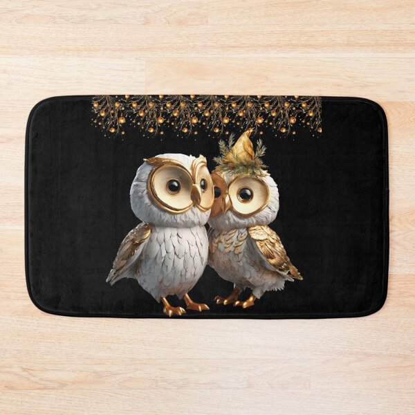 Item preview, A couple of love Owls in cozy winter on Happy Owlidays  designed and sold by BotunPeony.