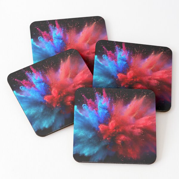 Item preview, Red and blue colored powder dust explosion designed and sold by stevanovicigor.