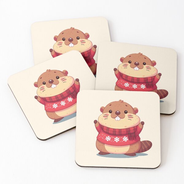 Item preview, Cute Christmas Marmot designed and sold by KAI-Studio.