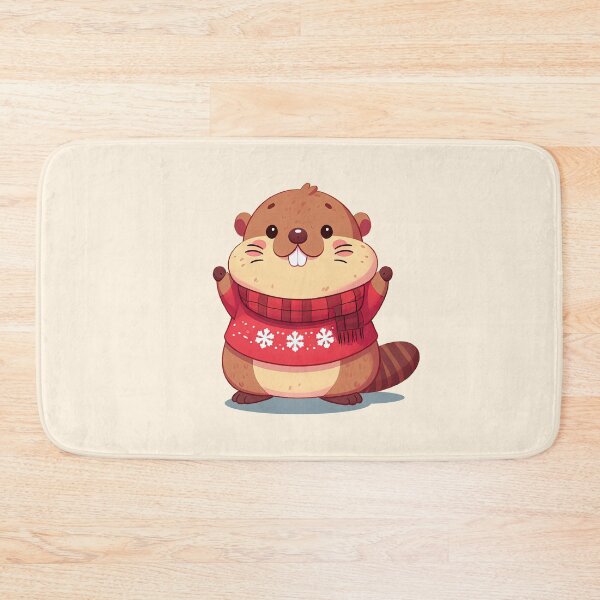 Item preview, Cute Christmas Marmot designed and sold by KAI-Studio.