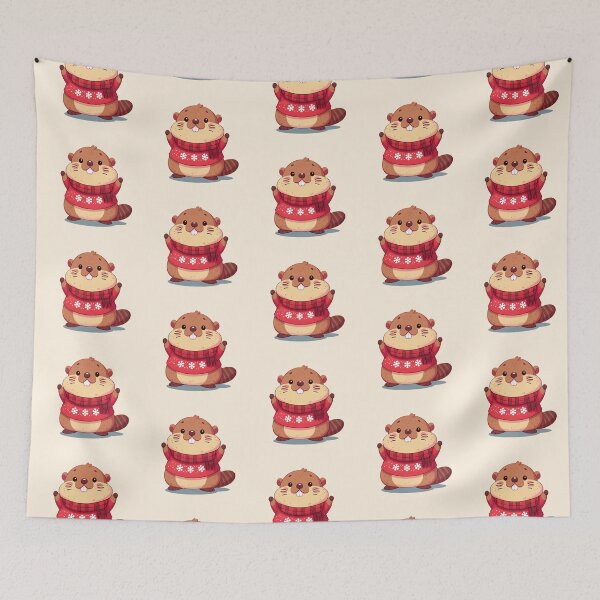 Item preview, Cute Christmas Marmot designed and sold by KAI-Studio.