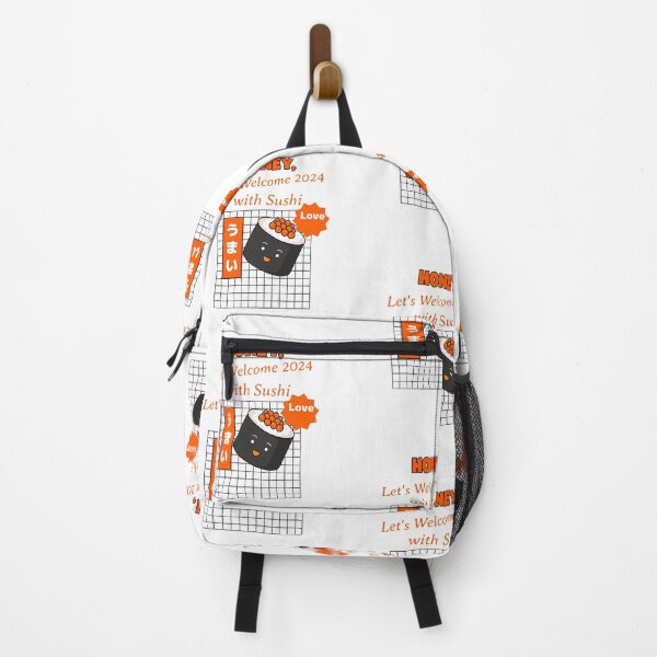Item preview, Honey, Let's Welcome 2024 with Sushi designed and sold by Luckybliss-RE.