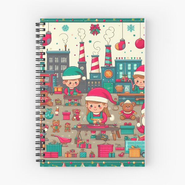 Item preview, Santa making childrens toys with his helpers.  designed and sold by fatbanana.
