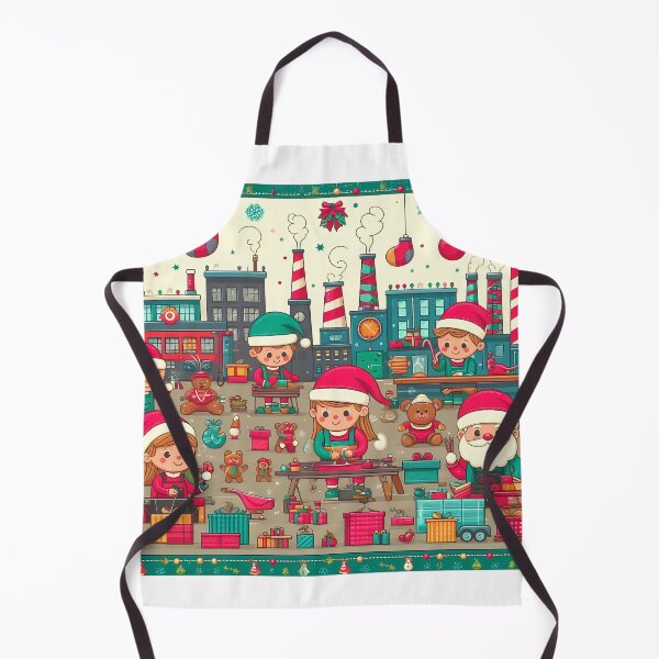 Item preview, Santa making childrens toys with his helpers. designed and sold by fatbanana.