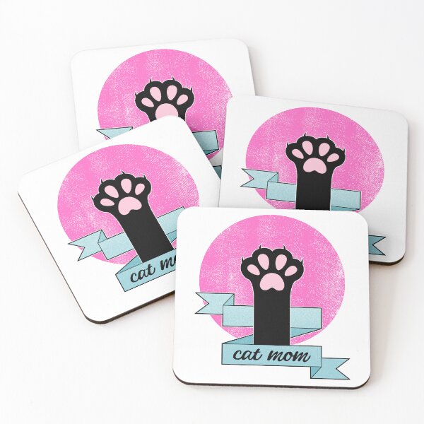 Item preview, Cat Mom | Cat Paw | Teal and Pink  designed and sold by ObsidianDaz.