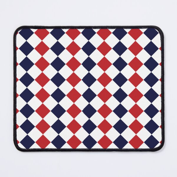 Item preview, Checkered pattern of navy blue and red designed and sold by IftinDesigns.