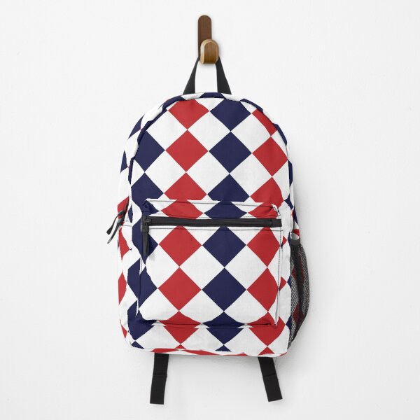 Item preview, Checkered pattern of navy blue and red designed and sold by IftinDesigns.