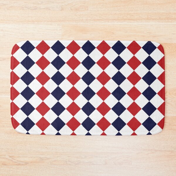 Item preview, Checkered pattern of navy blue and red designed and sold by IftinDesigns.