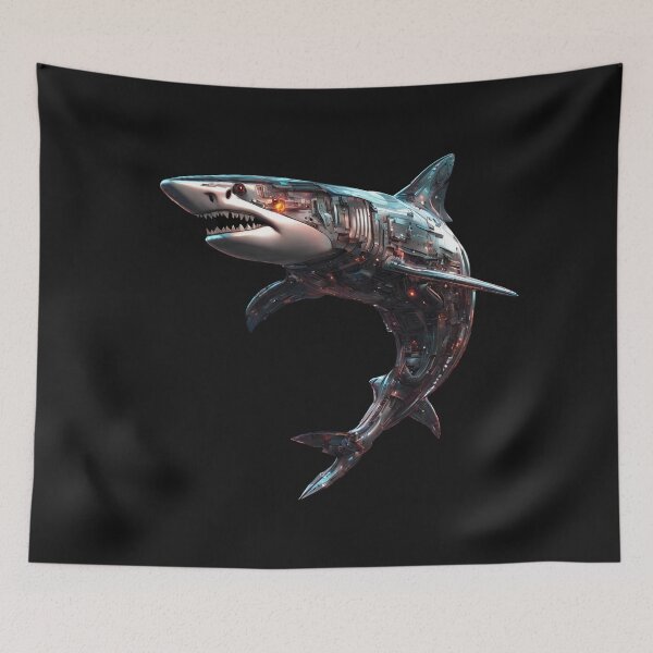 Item preview, Cyberpunk Shark, Predator Fish in a Cyberpunk Climate designed and sold by Aquillashop.