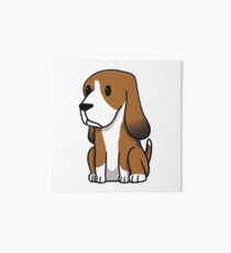 Basset Hound Cute Cartoon Art Board