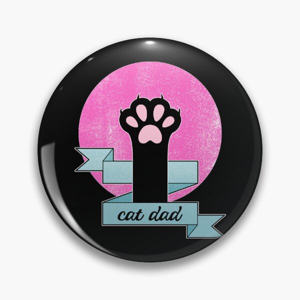 Item preview, Cat Dad | Cat Paw | Teal and Pink  designed and sold by ObsidianDaz.