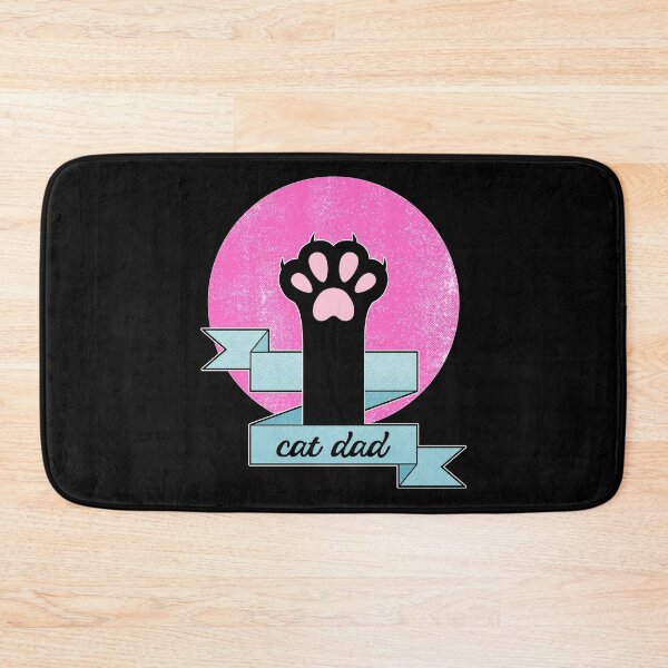 Item preview, Cat Dad | Cat Paw | Teal and Pink  designed and sold by ObsidianDaz.