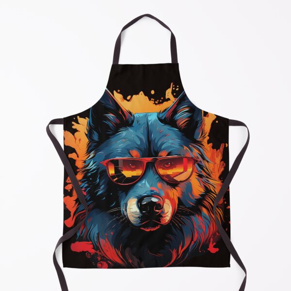 Item preview, Sunset synthwave wolf in glasses designed and sold by SkyEditor.