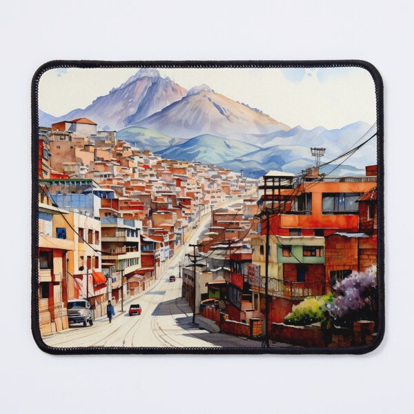 Item preview, Watercolor Design of La Paz - Bolivia designed and sold by Sketch-Shack.