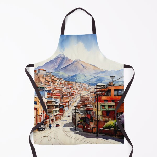 Item preview, Watercolor Design of La Paz - Bolivia designed and sold by Sketch-Shack.