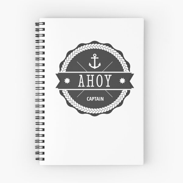 Item preview, AHOY Captain Badge with anchor designed and sold by Fuchs-und-Spatz.