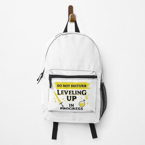 Item preview, Do Not Disturb Leveling Up In Progress Dark Yellow Label designed and sold by wolfkin-design.