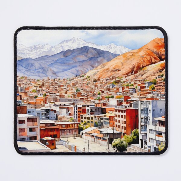 Item preview, Watercolor Design of La Paz - Bolivia designed and sold by Sketch-Shack.