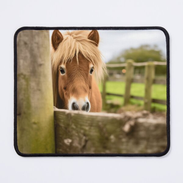 Item preview, Photography Of A Beautiful Shetland Pony Horse Behind The Wooden Fence designed and sold by NBSStore.