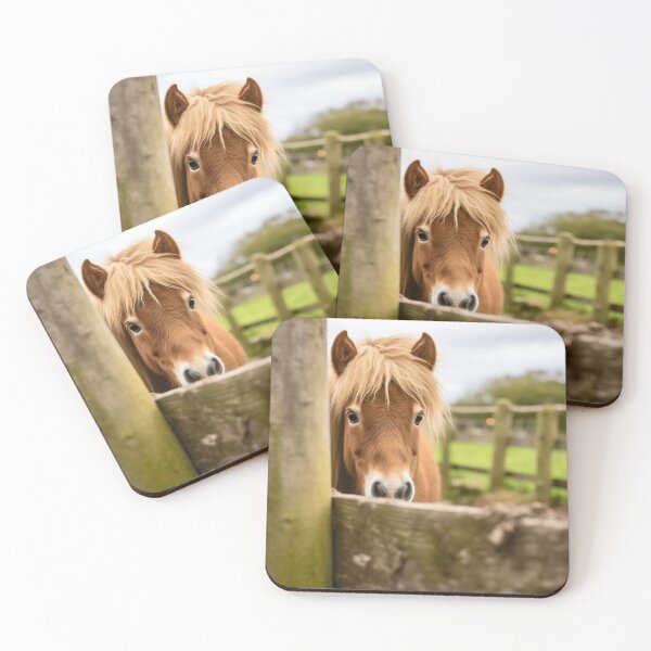 Item preview, Photography Of A Beautiful Shetland Pony Horse Behind The Wooden Fence  designed and sold by NBSStore.