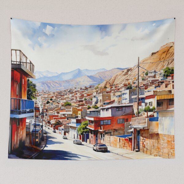 Item preview, Watercolor Design of La Paz - Bolivia designed and sold by Sketch-Shack.