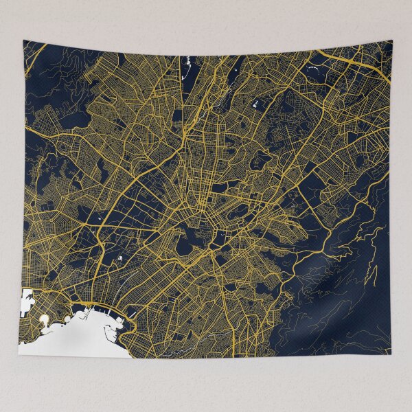 Item preview, Athens City Map of Greece - Gold Art Deco designed and sold by deMAP.