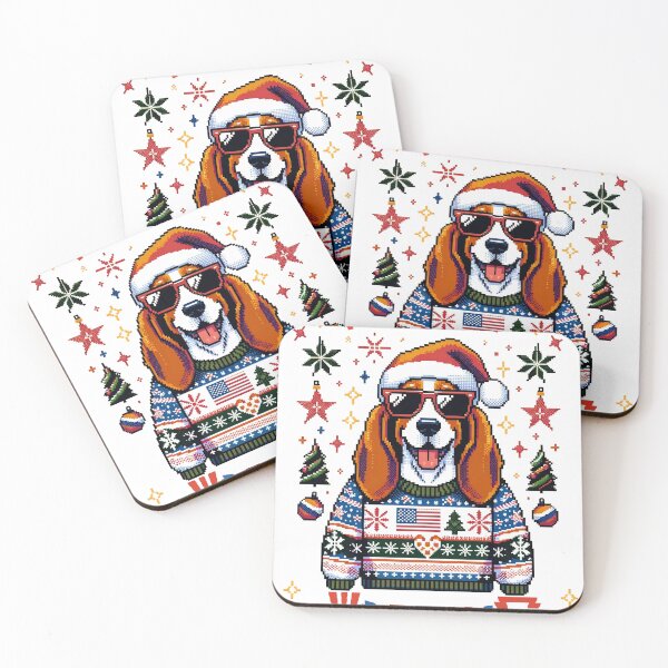 Item preview, Merry Woofmas Happy Bassel Hound USA Sweater Edition designed and sold by TheMostLikely.