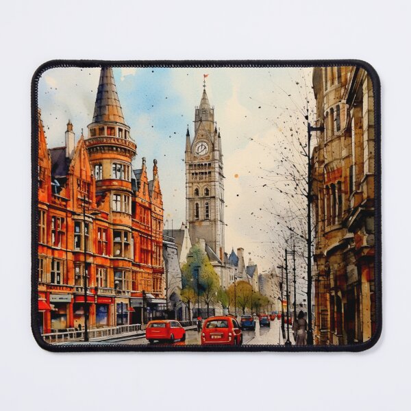 Item preview, A Watercolor Design of Manchester - England designed and sold by Sketch-Shack.