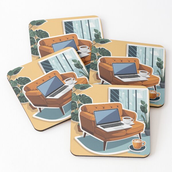 Item preview, Cozy Work-from-Home Sticker Bliss designed and sold by Soulbalancein.