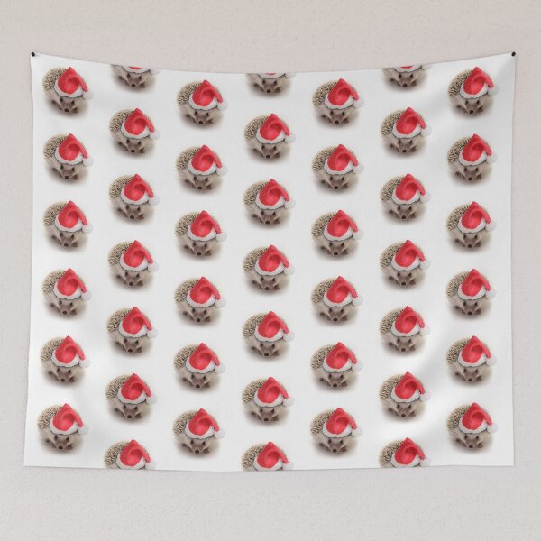 Aperçu de l'œuvre Célébration de Noël avec une jolie coutume de hérisson. créée et vendue par PhotoSticker-YY.