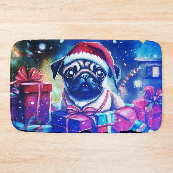 Item preview, Pug HAPPY HOLIDAYS 77 MERRY CHRISTMAS  designed and sold by RedBluffTraders.