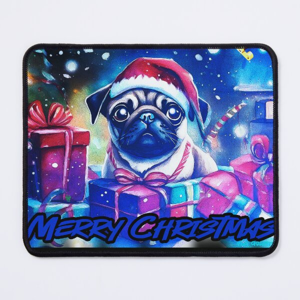 Item preview, Pug HAPPY HOLIDAYS 77 MERRY CHRISTMAS  designed and sold by RedBluffTraders.