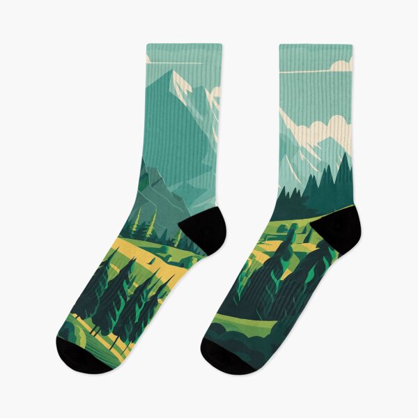 Item preview, Green Alpine Landscape designed and sold by Vector Scout Lab.